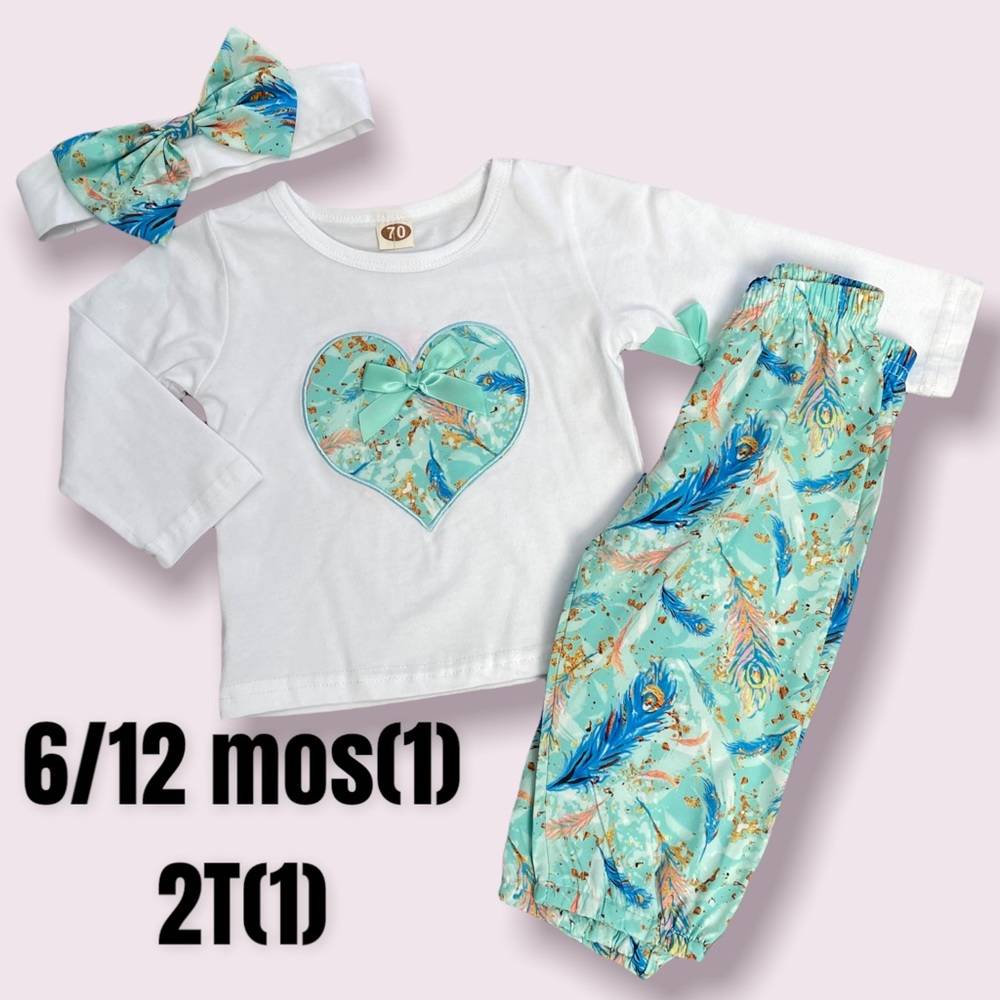 Boutique Baby Girls 3pc Outfit